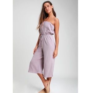 Lulus Thanks a Yacht Lavender Strapless Jumpsuit